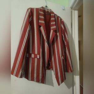Lane Bryant 7th Avenue Blazer Red/Black/White Size XL